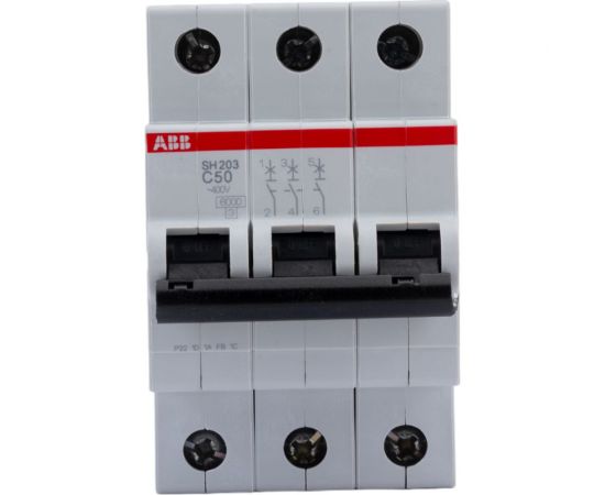 Автоматический выключатель ABB sh203 3-полюсной, c50 2CDS213001R0504 – изображение 4