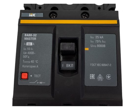 Автоматический выключатель IEK ВА88-32 3Р 50А 25кА MASTER SVA10-3-0050-02 – изображение 4