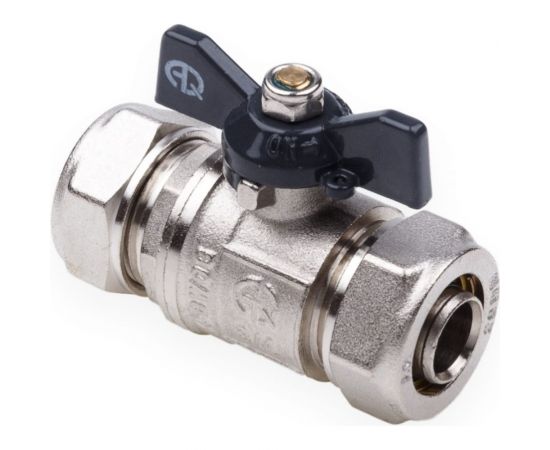 Шаровой кран для МП труб AQUALINK 16x16 B бабочка 872 – изображение 4