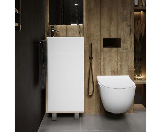 Тумба с раковиной 1Marka Laura 40Н 1д. Дуб Сонома L У85930 – изображение 4