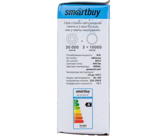 Светодиодная лампа Smartbuy LED Tablet GX53 -8W/4000K/матовый рассеиватель SBL-GX-8W-4K – изображение 5