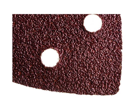 Треугольник абразивный на ворсовой подложке под липучку (5 шт; 93 мм; P40; 6 отв) MATRIX 73857 – изображение 5