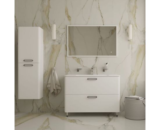 Напольная тумба с умывальником IDDIS Brick белая, 100 см BRI10WFi95K – изображение 6