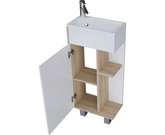 Тумба с раковиной 1Marka Laura 40Н 1д. Дуб Сонома L У85930 – изображение 7