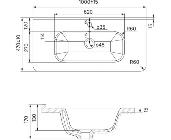 Напольная тумба с умывальником IDDIS Brick белая, 100 см BRI10WFi95K – изображение 9