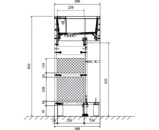 Тумба с раковиной 1Marka Laura 40Н 1д. Дуб Сонома L У85930 – изображение 10