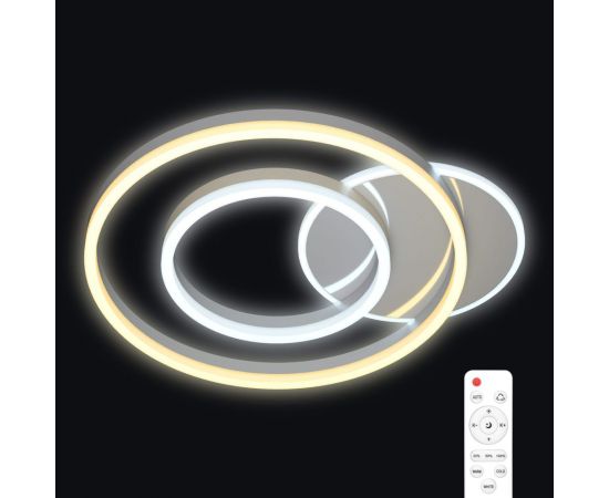 Потолочная светодиодная диммируемая люстра RITTER ECLIPSE пульт ДУ 3 режима 96Вт 2700К+6400К / 4200К / 6400К+2700К 52087 4 