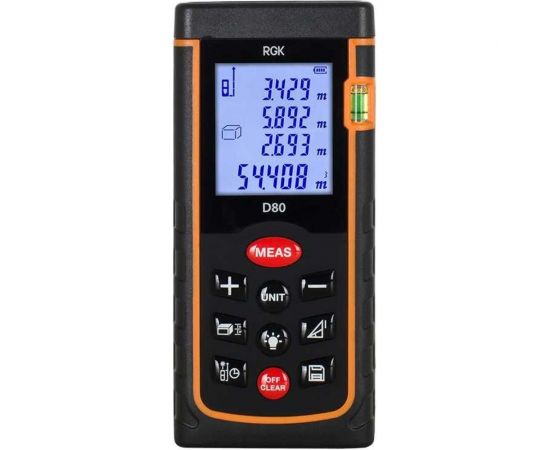 Лазерный дальномер RGK d80 с поверкой 755641 