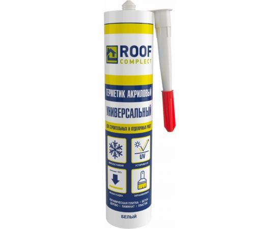 Акриловый герметик Roof Complect белый, 300 мл 344831 