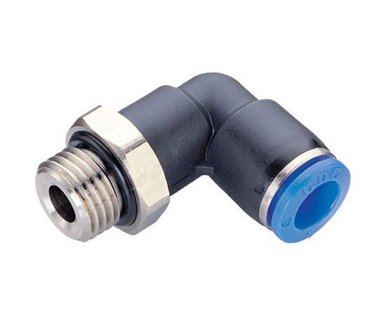 Фитинг L-образный 6 мм с наружной металлической резьбой G1/4" CDC Pneumatics PL 06G02 