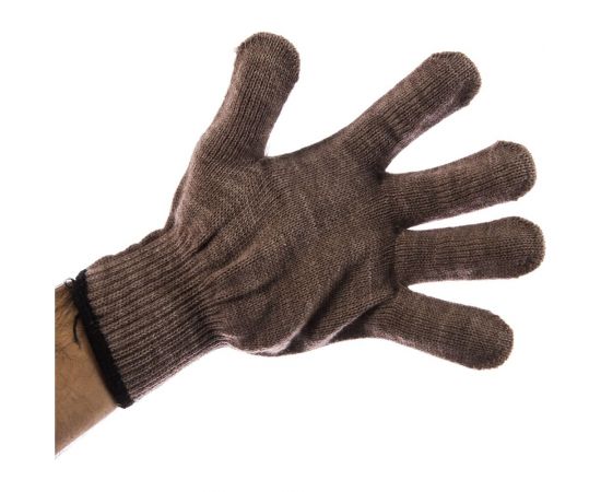 Трикотажные перчатки СИБРТЕХ , акрил, коричневые, оверлок 68653 