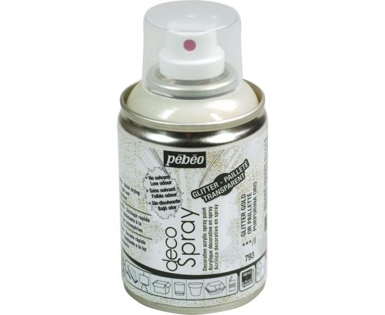 Краска PEBEO decoSpray на водной основе, аэрозоль, 100 мл, под золото с глиттером 533379 