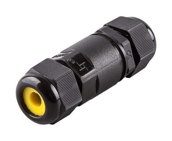 3-контактный водонепроницаемый соединитель-коннектор для проводов STEKKER LD520, черный 49113 