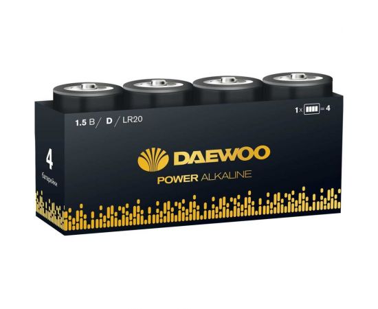 Алкалиновая батарейка DAEWOO LR20 Power Alkaline Pack-4 5046573 