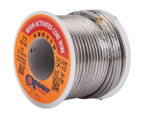 Припой (2 мм, 0.25 кг, Sn60/Pb40, CF10 флюс RA) ASAHI 00-00000077 