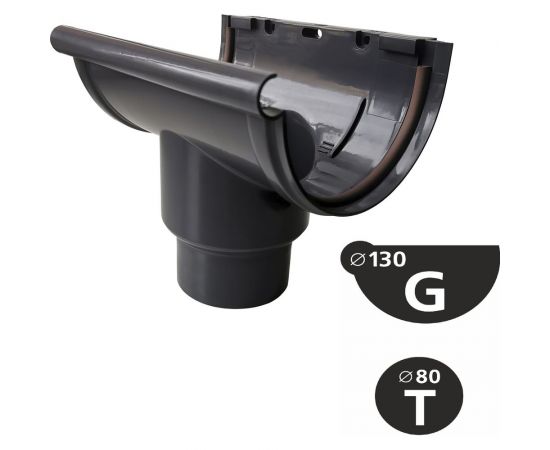 Центральная воронка желоба Murol универсальная, 80/100, серая 16014 