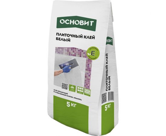 Плиточный клей Основит Профи Мрамор МАКСИПЛИКС АС17 W Ld беспылевый, белый, 5 кг, класс C2TE 87124 