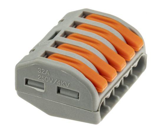 Соединительные монтажные клеммы duwi с рычажком СМК 222-415 4мм2 20 шт. 26747 8 – изображение 2