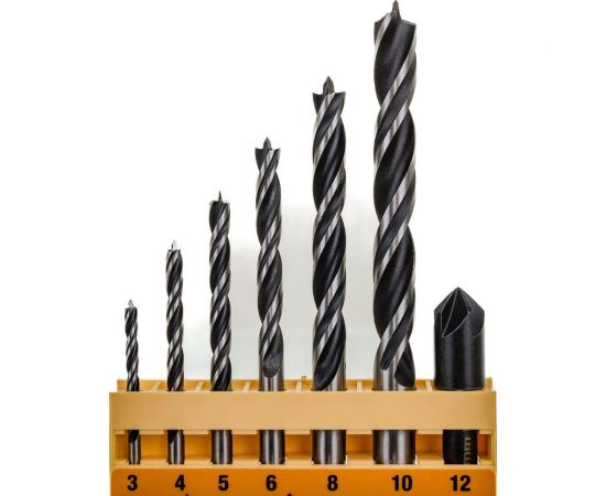 Набор сверл по дереву (7 шт; 3-10 мм) KWB 5142-00 – изображение 2