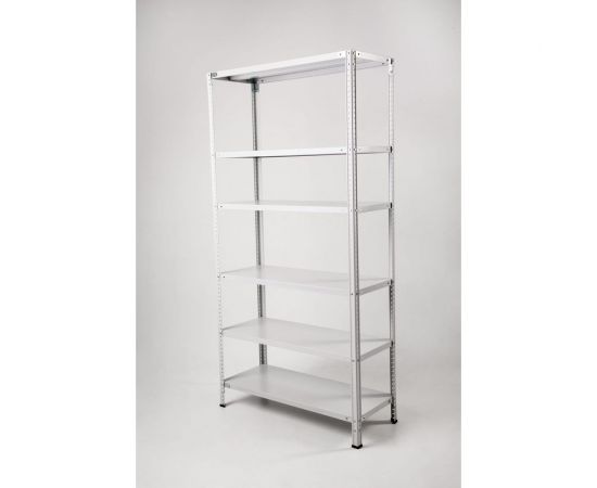 Стеллаж ООО ФУРАМА СТФ 2500x1100x300 мм, 6 полок, серый СТФ251130-6 – изображение 2