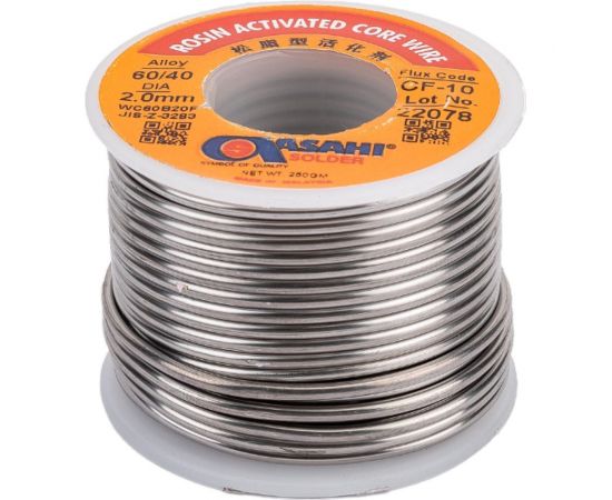 Припой (2 мм, 0.25 кг, Sn60/Pb40, CF10 флюс RA) ASAHI 00-00000077 – изображение 2