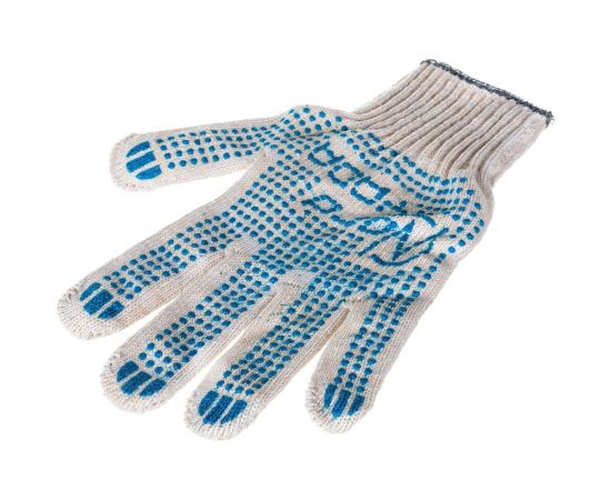 Перчатки Nord-Yada 10 класс вязки, 6 нитей, х/б с ПВХ, белые 903098 – изображение 2