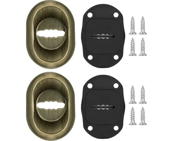 Накладка на сувальдный замок FUARO ESC.S-auto/CRE/OV.13 (ESC-13S) с автоматическими шторками AB зелёная бронза 38797 – изображение 2