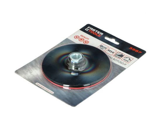 Тарелка опорная с липучкой M14, 125 мм FASTER TOOLS 3587 – изображение 3
