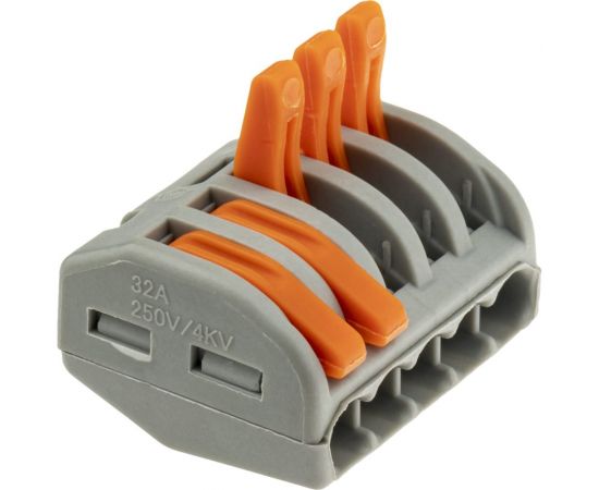 Соединительные монтажные клеммы duwi с рычажком СМК 222-415 4мм2 20 шт. 26747 8 – изображение 3