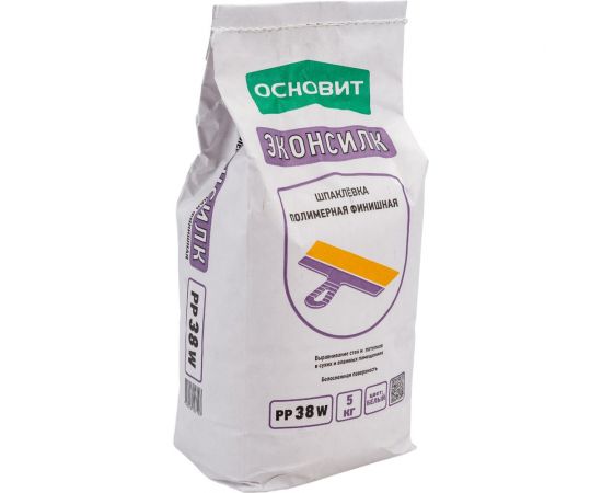 Полимерная шпаклевка Основит ЭКОНСИЛК PP38 W 5 кг 85485 – изображение 3