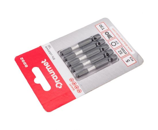Ударные биты TORX T30, 50 мм, S2, 5 шт DRAUMET 8992 – изображение 3