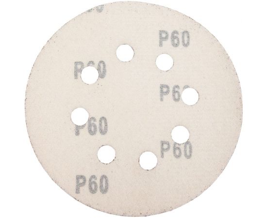 Круги абразивные шлифовальные перфорированные на ворсовой основе под липучку Profi 5 шт, 125 мм, Р60 CUTOP 85-618 – изображение 3