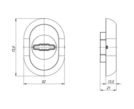 Накладка на сувальдный замок FUARO ESC.S-auto/CRE/OV.13 (ESC-13S) с автоматическими шторками AB зелёная бронза 38797 – изображение 3