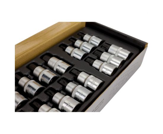 Набор насадок в ложементе 6-гранные (23 предмета; 1/2"") HONITON IK-SKB400230 – изображение 3