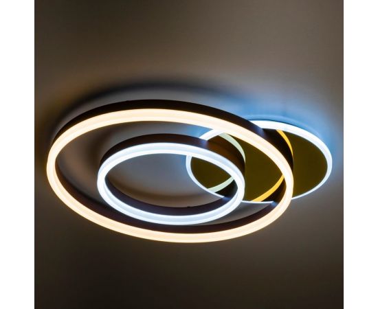 Потолочная светодиодная диммируемая люстра RITTER ECLIPSE пульт ДУ 3 режима 96Вт 2700К+6400К / 4200К / 6400К+2700К 52087 4 – изображение 4