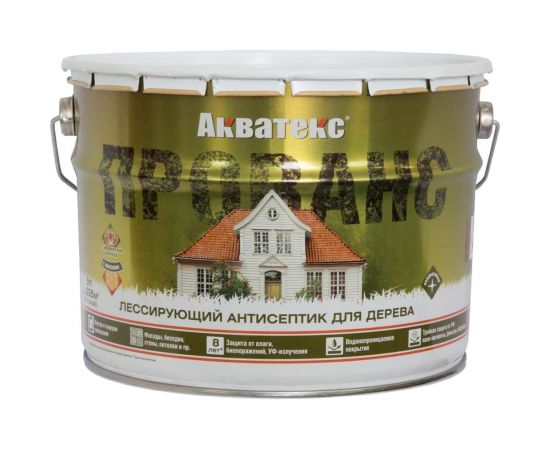 Грунт-антисептик Акватекс Прованс тик 9 л 1 205729 