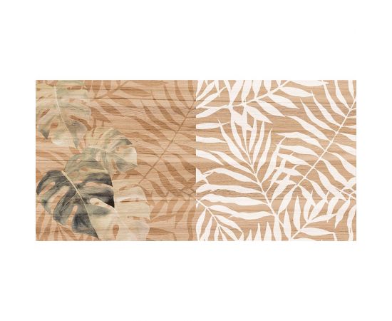 Настенная керамическая плитка LAPARET Organic (коричневый; узор; 20x40 см; 15 шт.) х9999278238 