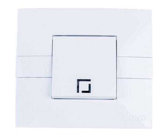 1-клавишный выключатель MONO ELECTRIC Eco, с подсветкой, белый/белый 101-010101-101 
