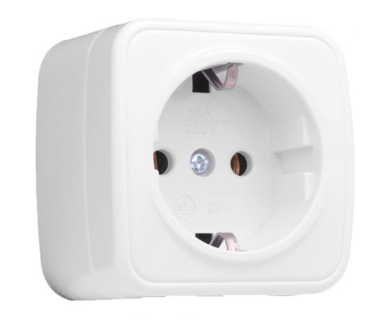 1-местная розетка EKF Минск ОП 16А с заземлением, белая, Basic SQEGR16-028-10 