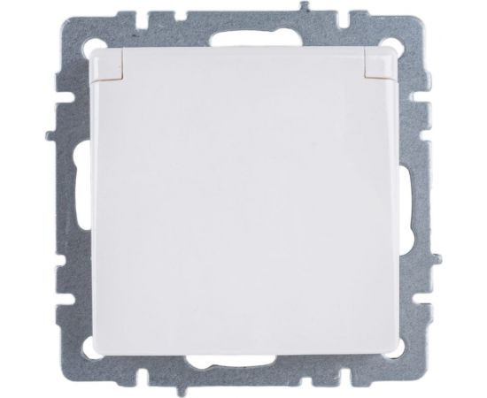 1-местная розетка IEK Brite рсбш10-3-44-брб с заземлением, с защитными шторками и крышкой, 16А, ip44, белый BR-R16-16-44-K01 