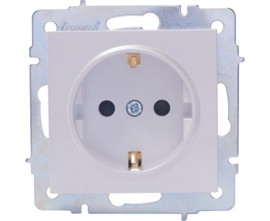 Розетка Lezard VESNA с защитой от детей, ПБТ, жемчужно-белый перламутр 742-3088-124B 