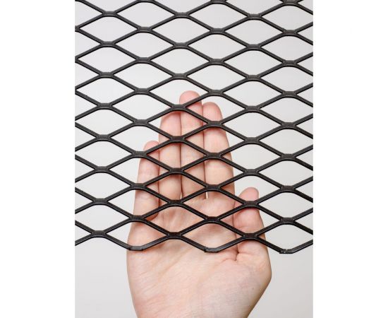 Cетка ЦПВС/ПВЛ просечно вытяжная стальная неокрашенная для мебели, двери, стеллажа, полки, фасада Фабрика сеток ""Железный слон"" Лофт ромб 50x22 перемычка 1.5x3 мм рулон 1250x6000 мм PVS00013 – изображение 2