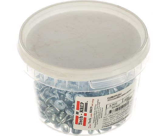 Саморез 4,2*13 прессшайба Tech-Krep цинк сверло 0,5кг (357 шт.) 125405 – изображение 2