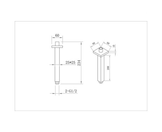 Держатель верхнего душа Berges VENTAS S BLACK потолочный, 20 см, черный матовый 074012 – изображение 2