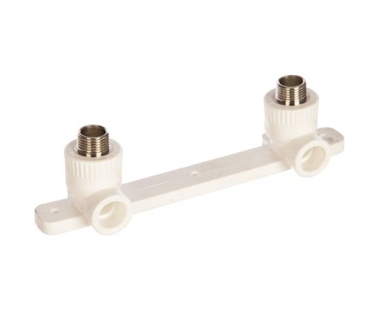 Комбинированный двойной угольник с креплением PRO AQUA PP-R НР белый, 20 мм, 1/2"" PA280108Pb – изображение 2