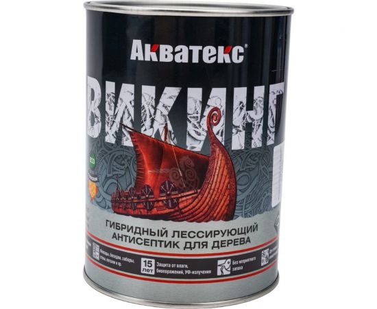 Гибридный лессирующий антисептик для дерева РОГНЕДА Акватекс Викинг (белый; 0.75 л) 220967 – изображение 2