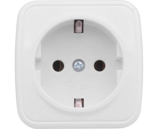 1-местная розетка EKF Минск ОП 16А с заземлением, белая, Basic SQEGR16-028-10 – изображение 2