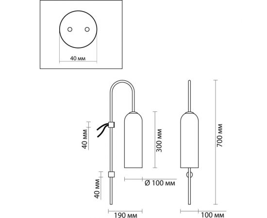 Бра ODEON LIGHT, стекло E27 60W VOSTI 4642/1W – изображение 2