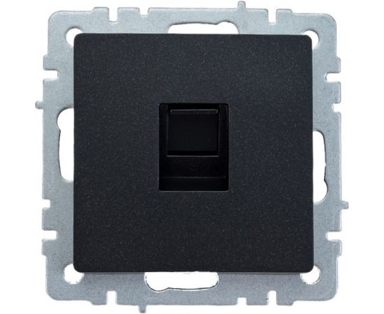 Компьютерная розетка rj45 IEK Brite рк10-брч категория 5e, черный BR-K10-1-K02 – изображение 2