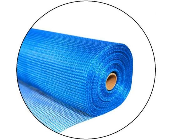 Фасадная сетка Izoway синяя, 5х5 мм, 160 г/м2, 10 м 17858 – изображение 2